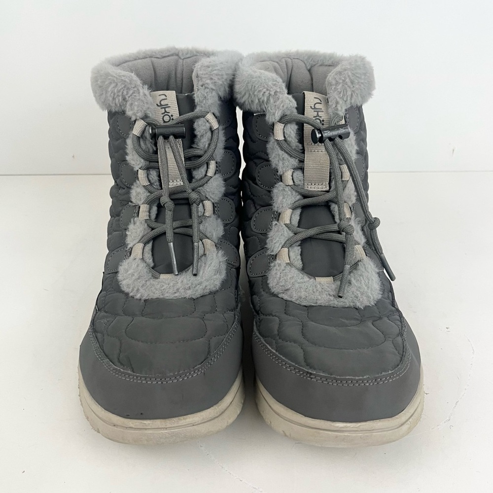 Ryka Water Repellent Faux Fur Winter Boots - Snow Bound Gray Women’s Size 7.5